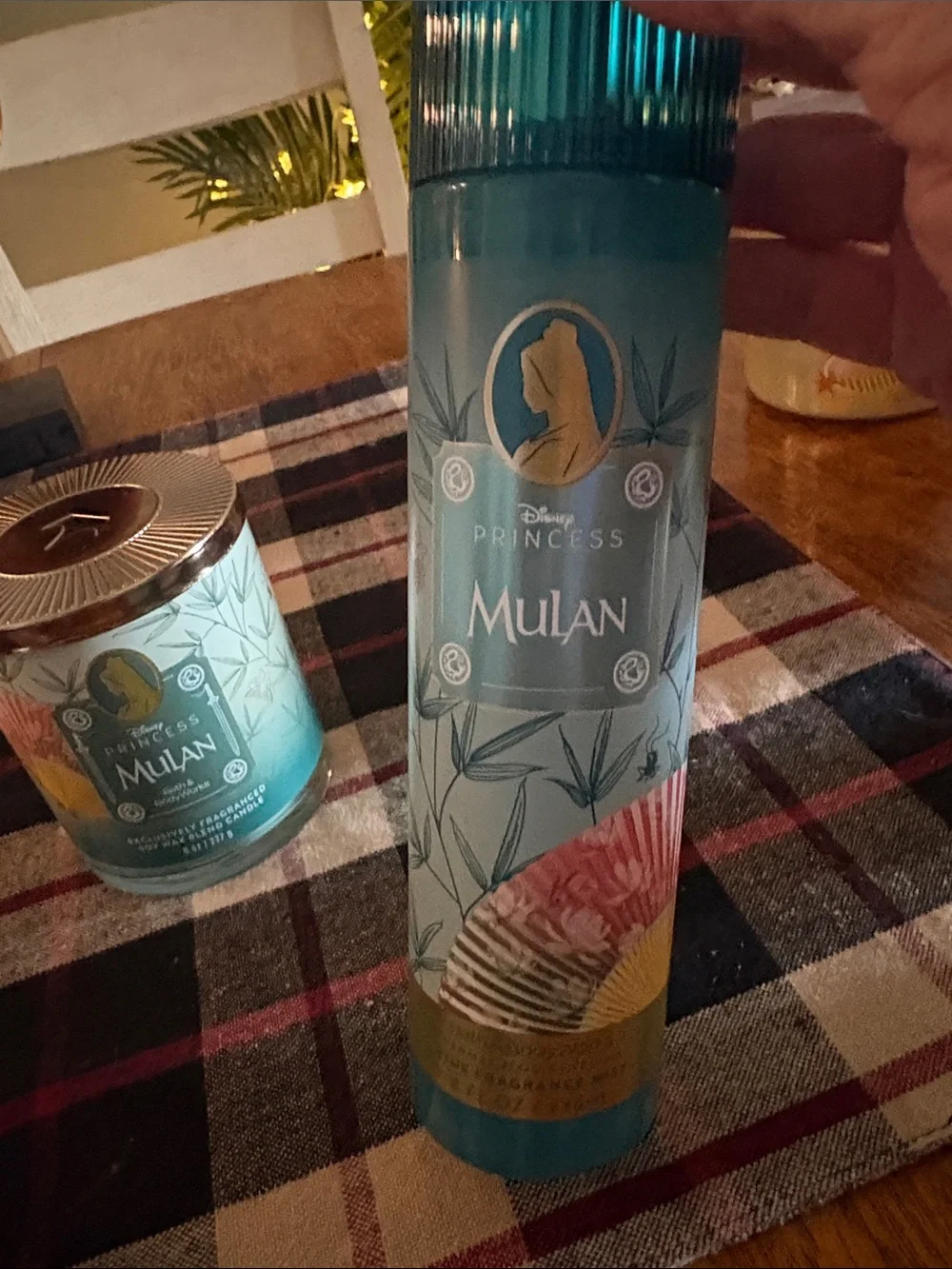 Nwt Bundle of “Disney Mulan” Body Spray & single wick candle from B&B